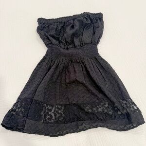 Black Mini Strapless Dress